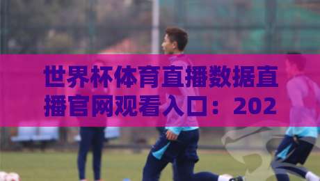 世界杯体育直播数据直播官网观看入口：2026年球迷专属的观赛指南