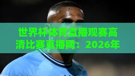 世界杯体育直播观赛高清比赛直播网:2026年看球新姿势,高清不卡顿的秘密