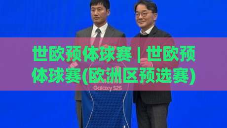 世欧预体球赛 | 世欧预体球赛(欧洲区预选赛)观赛门道:从赛程节奏到主场氛围的实战拆解-网上热门下球网交流攻略排名回放无广告全场录像